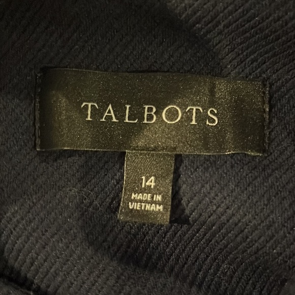 Talbots Knit Band/Military Blazer Navy with Bronze Crest Buttons Size 14 - Picture 8 of 10